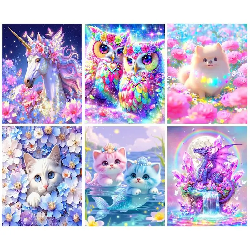 SDOYUNO Paint By Numbers For Adults Animals Painting Numbers Drawing on Canvas Art Supplies Kill Time Unique Gift Painting Decor