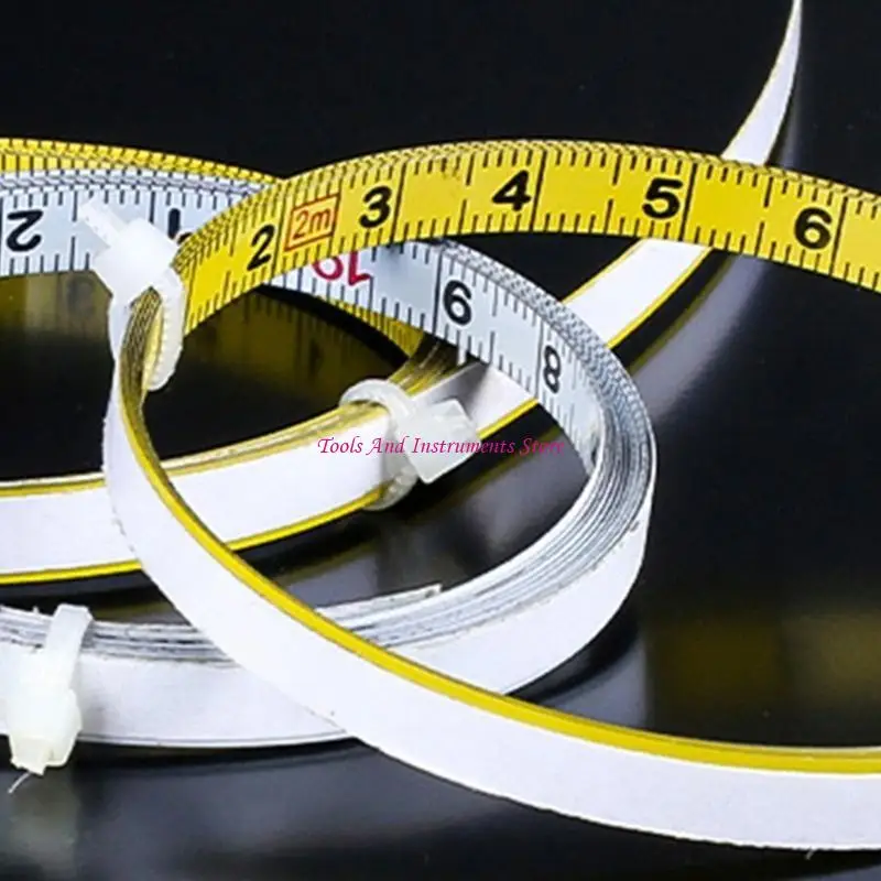 1/2m adesiva in acciaio inossidabile 6 mm largo nastro adesivo righello c7ac
