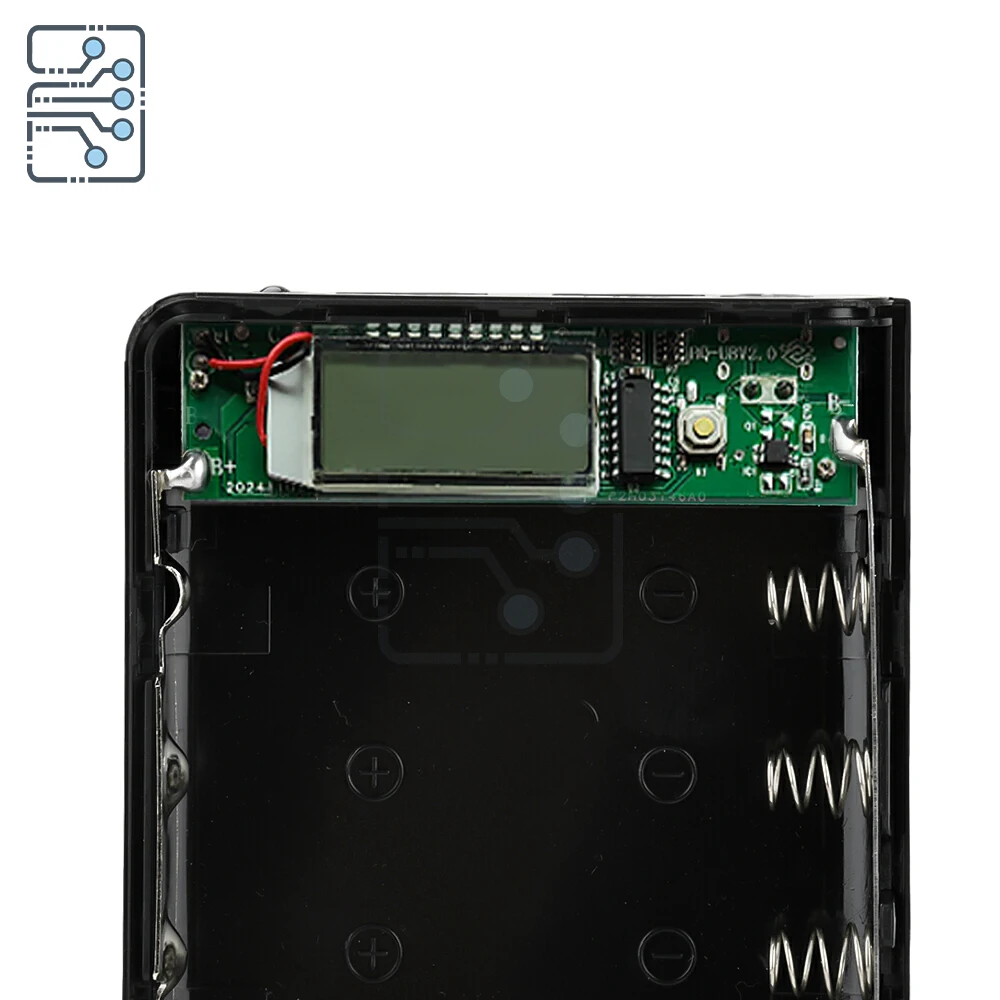 8*18650 Power Bank Power Bank Battery Box Digital LCD Screen Power Bank Case Portable Dual USB Micro Type-C Charging Case