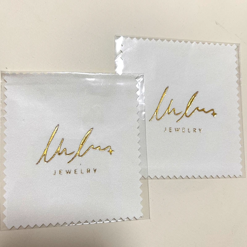 500pcs Print Logo Free 8x8cm Silver Gold Polishing Jewelry Cleaning Anti Tarnish Reusable Soft Wiping Cloths Suede Cloth