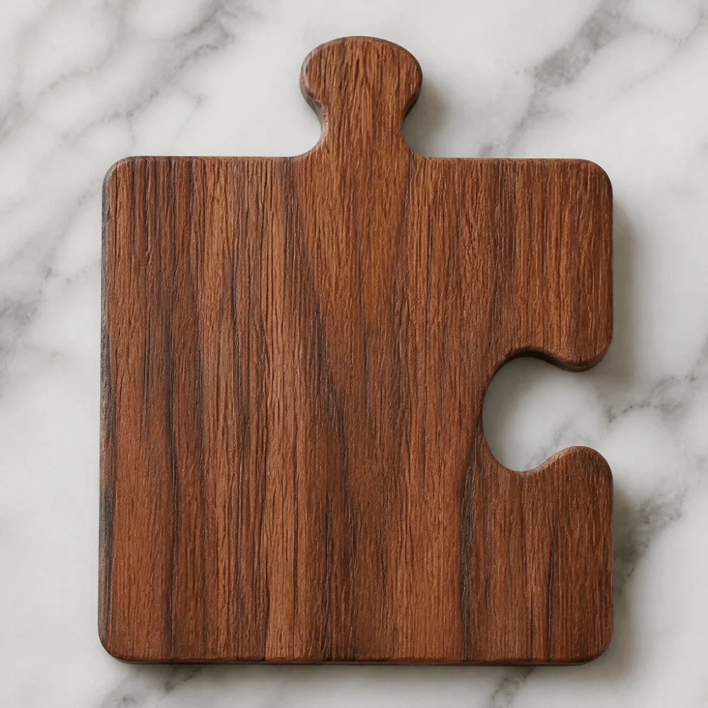 4pcs Vintage Wooden Coaster Set Non Slip Heat Resistant Puzzle Coasters Christmas Decor Building Block Coasters Bar Counter