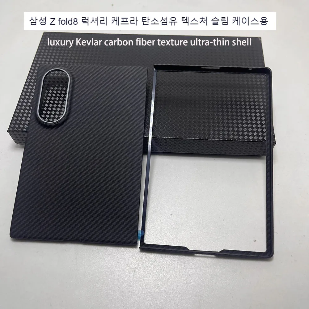For Samsung Galaxy Z Fold 8 wide 5G Case Real Carbon Thin Lens Protection Aramid Fiber for Magsafe Magnetic wide Carbon Cover