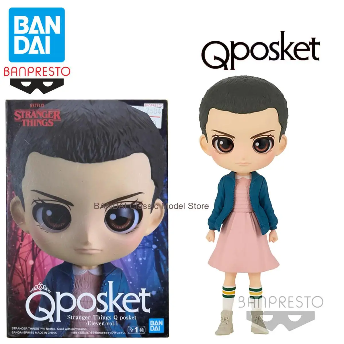

100% Original in Stock Bandai Spirits BANPRESTO Q Posket, Stranger Things Q Posket Stranger Things Eleven Model Toys Garage Kit