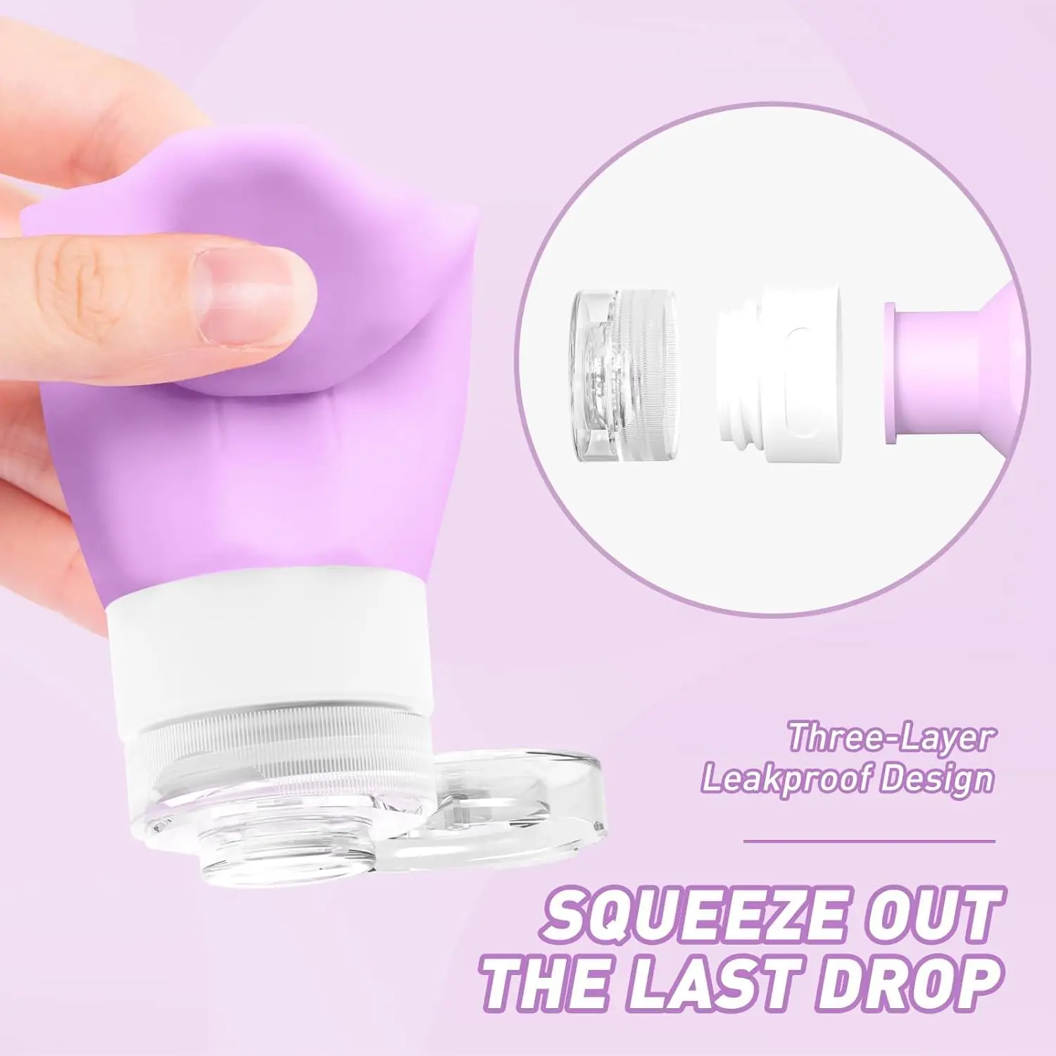 4 パックトラベルボトルトイレタリーセット TSA 承認 BPA フリーシリコン容器漏れ防止チューブ詰め替え液体アクセサリー