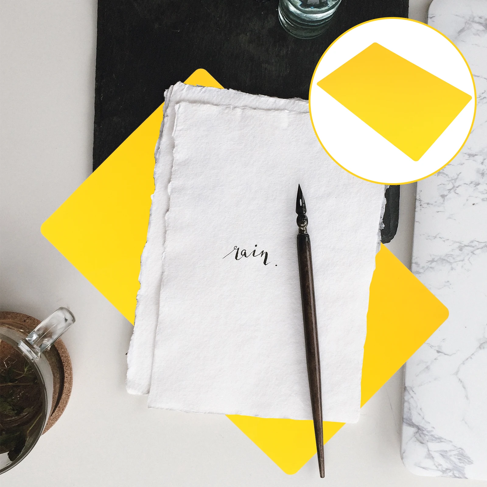 

Lightweight Writing Board Backing Plate Office Desk Mats Hanging Scratch Pad Yellow Pp