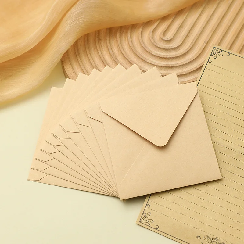 50pcs Colorful Blank Envelope 10x10cm 120g for Wedding Invitations Business activity Message Card Bag Birthday Greeting Card