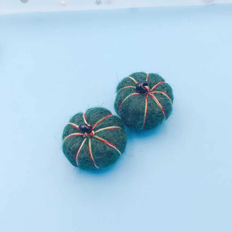 5Pcs Wool Felt Pumpkins for Crafts Thanksgiving Halloween Farmhouse Decoration P31B