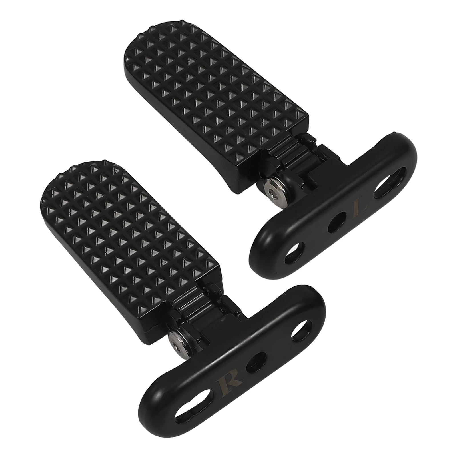 

Folding Pedals 43-51mm Hole Distance Electric Moped Rear Foot Pegs Metal Footrest Durable High Strength Mountain Bike