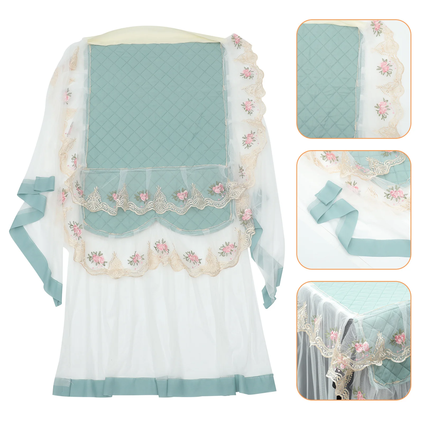 

Multi-Purpose Lace Washing Machine Cover Dust-Proof Waterproof Sunscreen Washer Protective Cover for Home Laundry Room Use