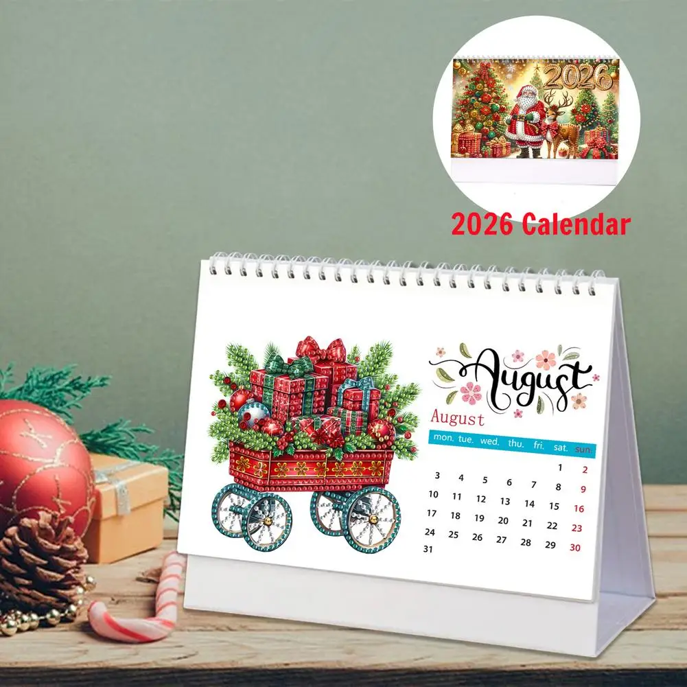 New Year 2026 Calendar Set With 13  DIY Handmade Calendar With Christmas English Letter Theme Home Gift