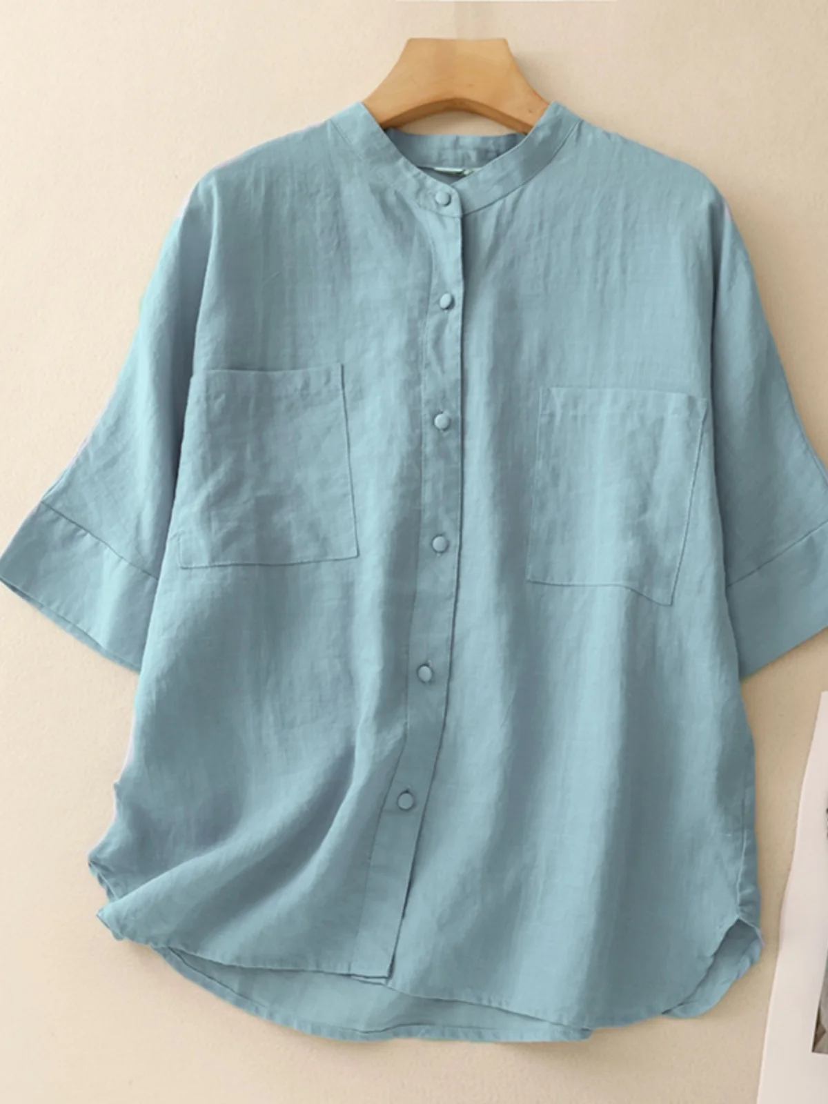 

Summer Thin ort Sve irt Women's Loose Casual round Ne Top Slimming Versatile Casual Artistic Loose Fit Women's irt