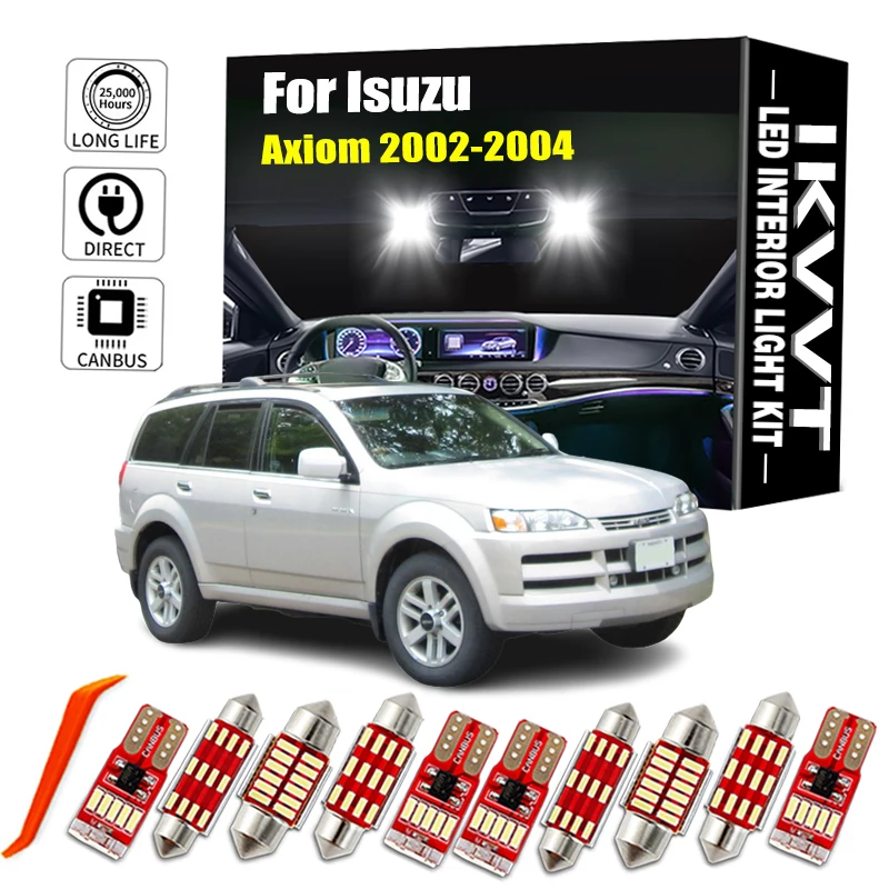 

IKVVT 12Pcs Canbus Indoor Lamp For Isuzu Axiom 2002 2003 2004 Car Bulbs LED Interior Map Dome Light Kit No Error Car Accessories