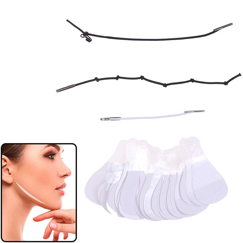 40Pcs/Set Invisible Thin Face Stickers V-Shape Fast Lifting Facial Lift Up Neck Eye Double Chin Wrinkle Makeup Tape