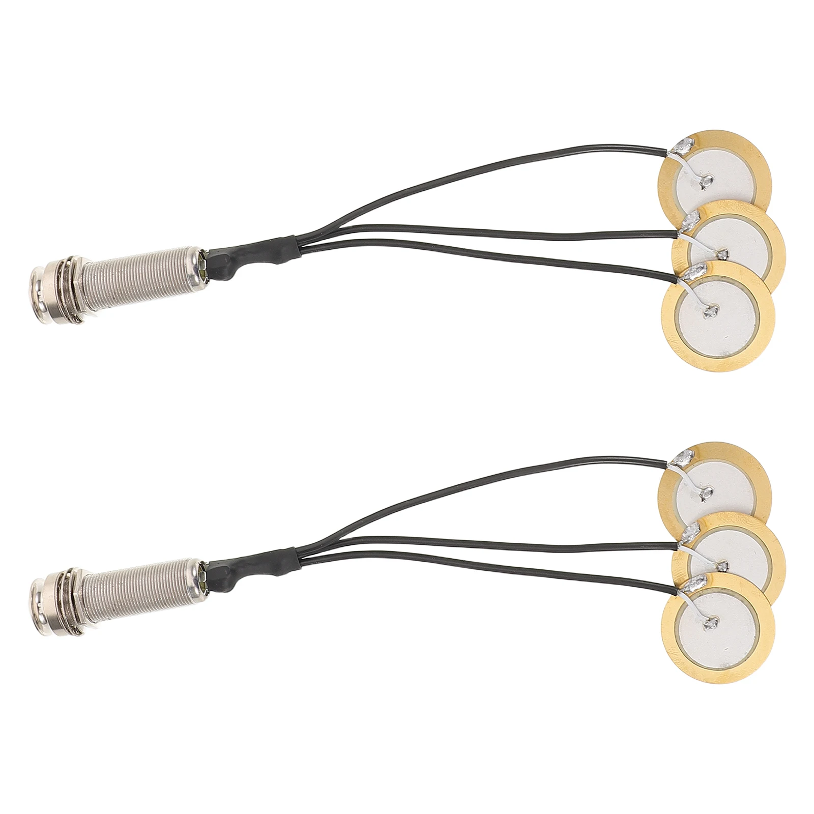 

2pcs Self-Adhesive Piezo Pickup For Kalimba 3 In 1 Contact Microphone High Sensitivity Sound Amplification - Universal Passive