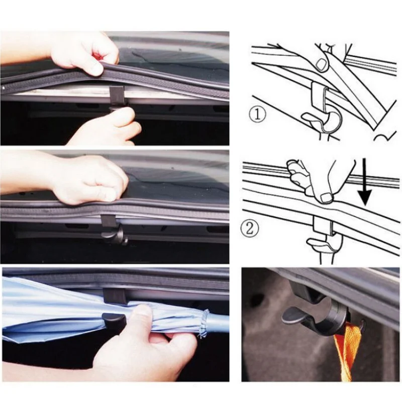 Car Trunk Umbrella Holder Fastener Clip Universal Car Umbrella Mount Hook Bracket Umbrella Storage Organizer Holders