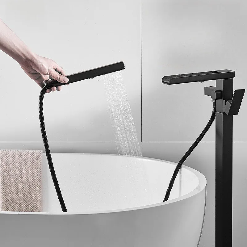 Household Shower Bathtub Faucet Hotel Handhold Hot Cold Water Mixer Floor Stand Shower Faucet Modern Bathroom Accessories