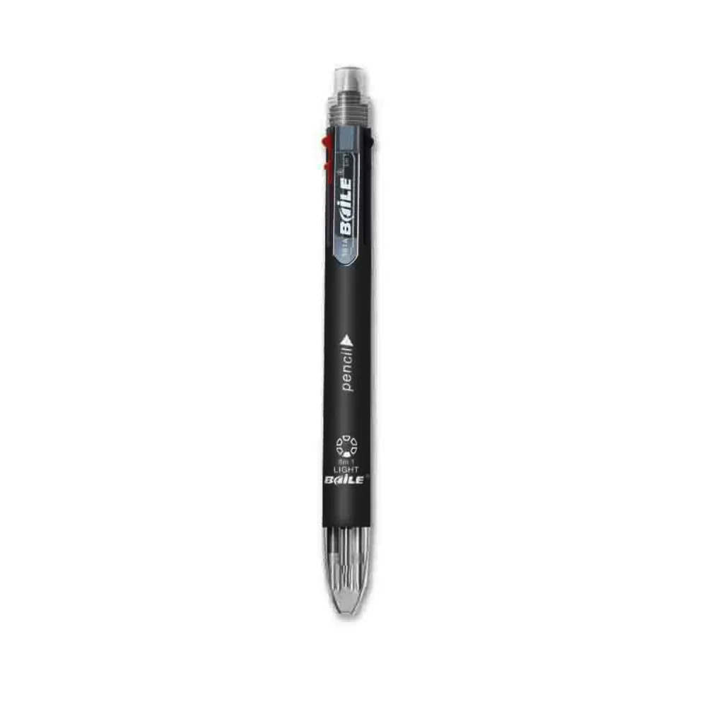 

3pcs with Mechanical Pencil Multicolor Ballpoint Pens Clip-on 0.7mm Multicolor Retractable Pen with Eraser Replaceable Core