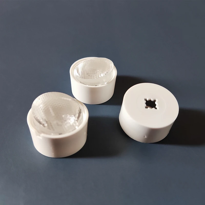 #MGO-19.7 High quality Diagonal Bead Lens, Led optical Lens, Size 19.7X14.9mm, Holder Diameter 21.5mm, 30*45 degree, PMMA