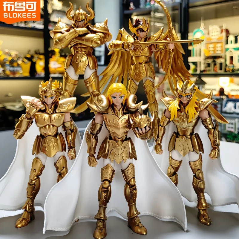 مجموعة شخصيات الحركة الجديدة من Blokees Saint Seiya-Cygnus Hyoga Aquarius Camus Aiolos Mu Aiolia Milo Champion Class Toy Assembly Model