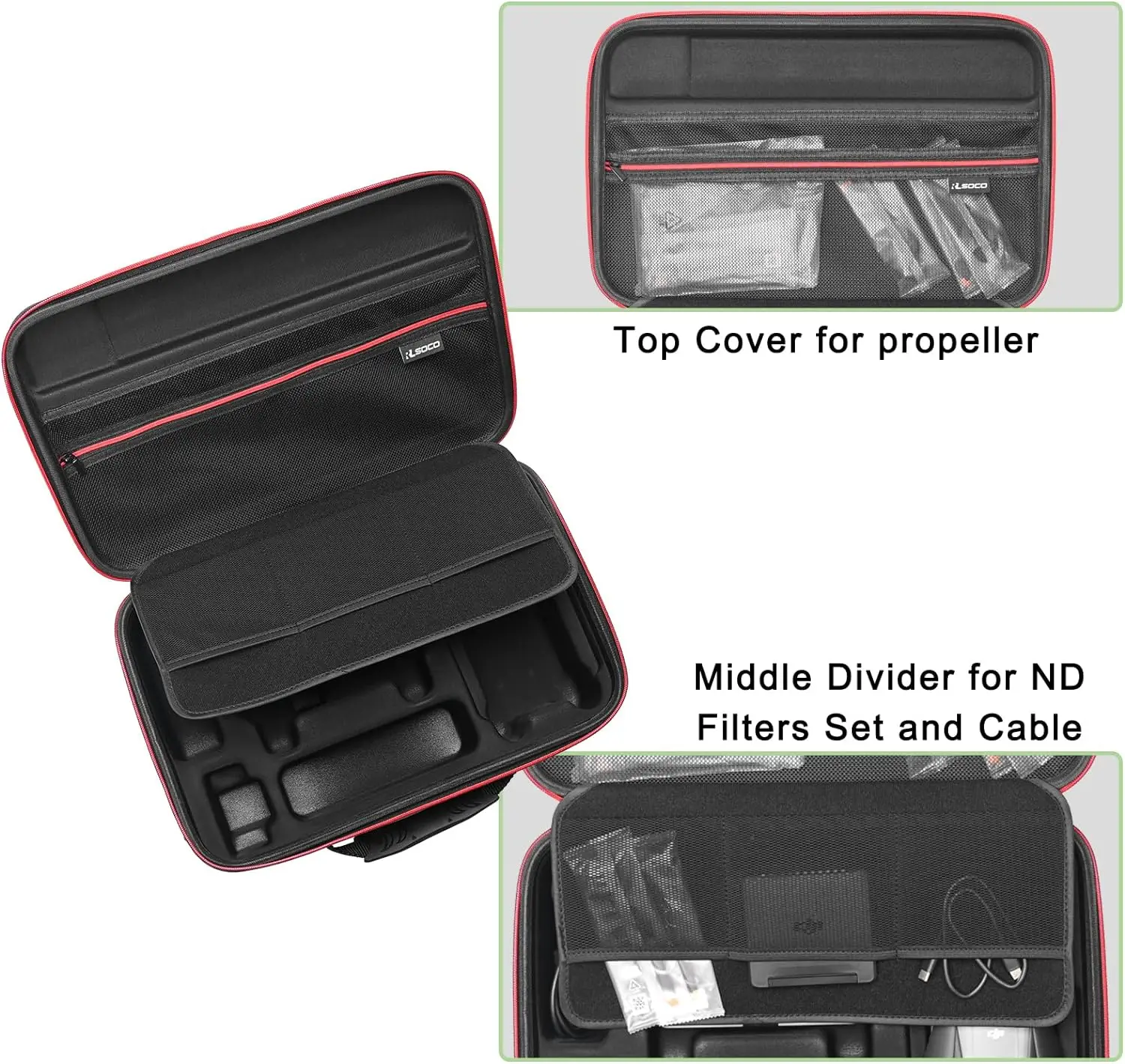 Carrying Case for DJI Air 3 - Fits Mavic Air 3 Accessories: Air 3 Body, DJI RC/RC Pro Controller, Batteries, Charger, Propellers