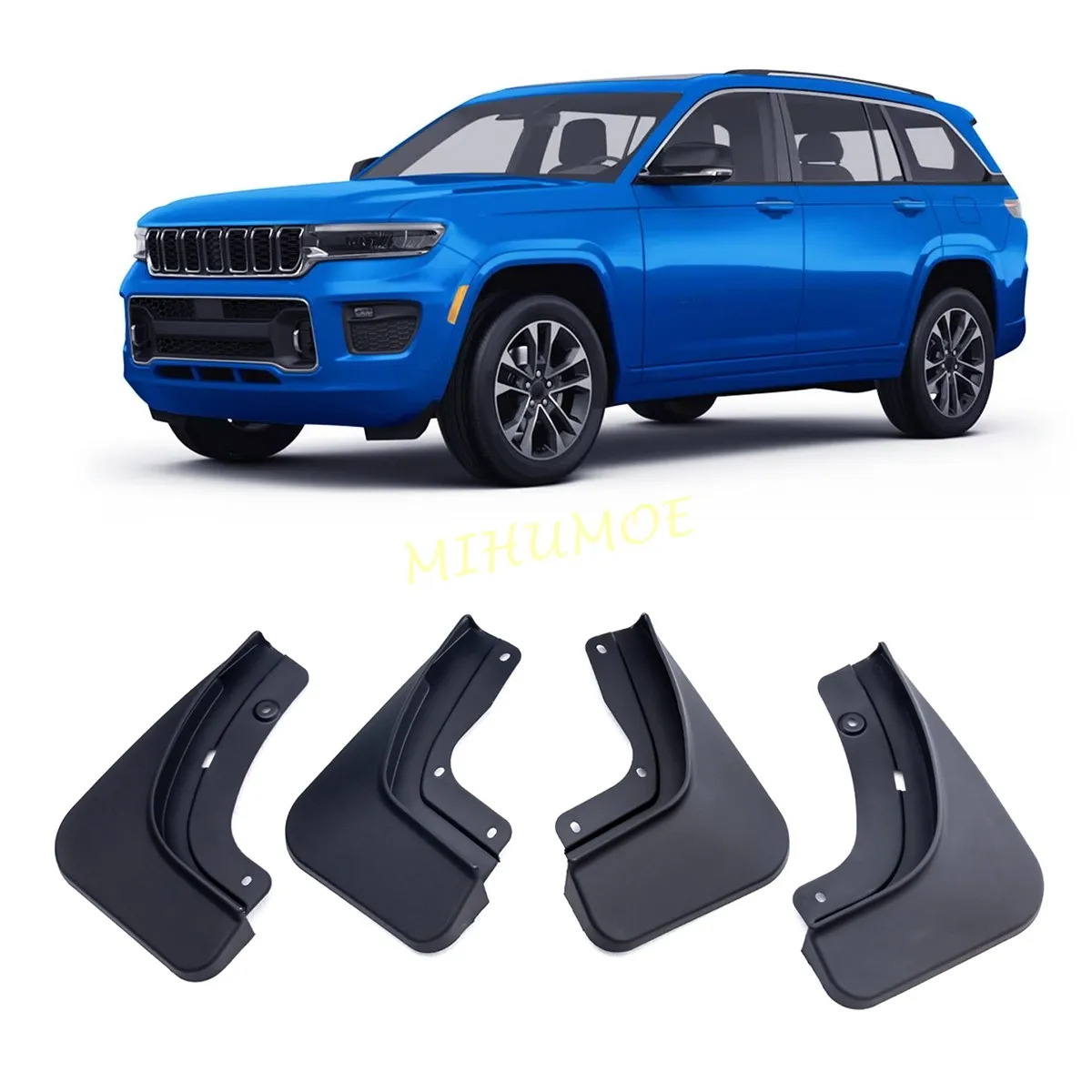 Front Rear Wheel Mud Flaps Splash Guards For Jeep Grand Cherokee / Grand Cherokee L 2023 2024 2025 Mudflaps Mudguards With Screw