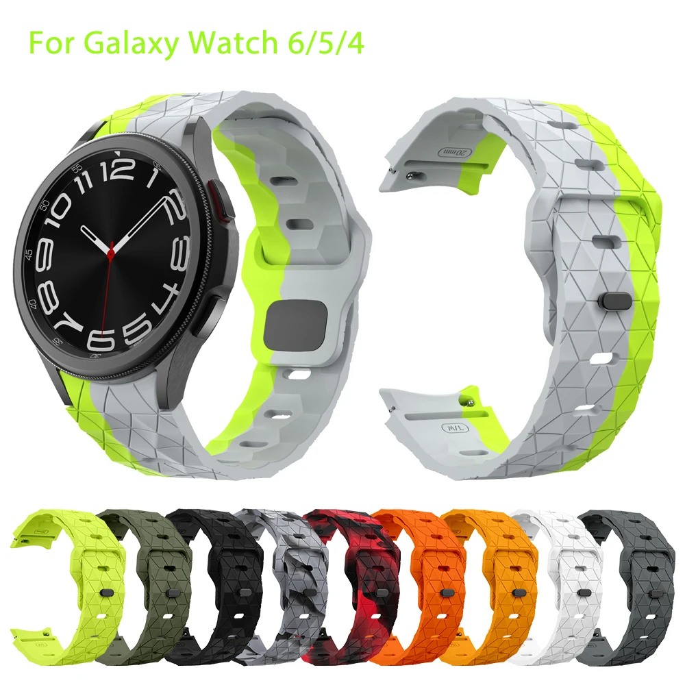 Strap for Samsung Galaxy Watch 6 Classic Bracelet Silicone Band for Samsung Galaxy Watch 6 Classic 47mm 43mm 5 Pro 45mm 4 40mm