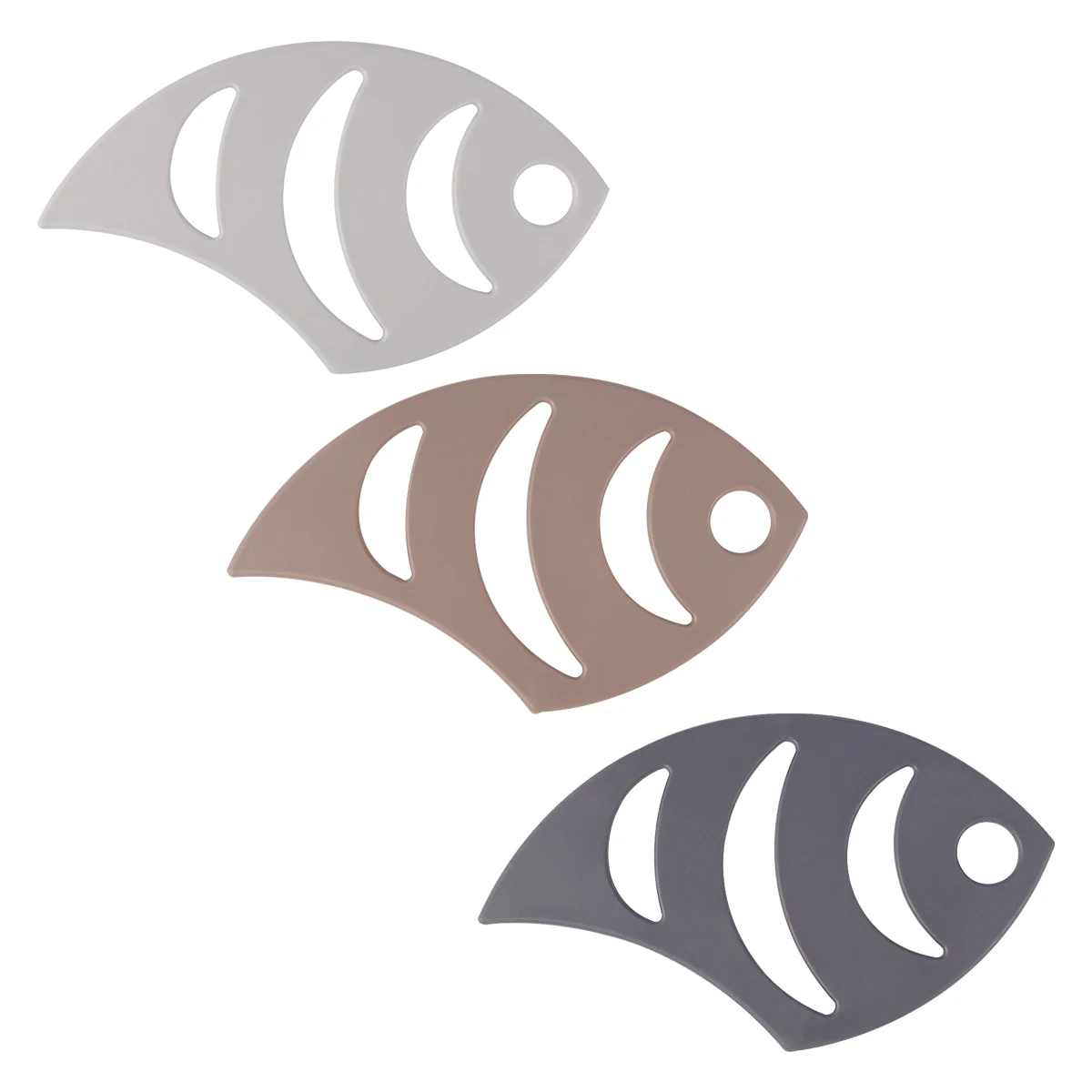 

Heat Proof Mat Kitchen Insulation Non-Slip Coasters Supplies Cartoon Fish Shaped Silicone