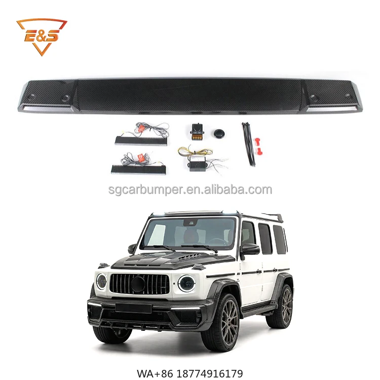 

Карбоновый спойлер на крышу автомобиля (стиль B) для Mercedes-Benz G-класса W464 W465 G350 G400 G500 с LED-подсветкой