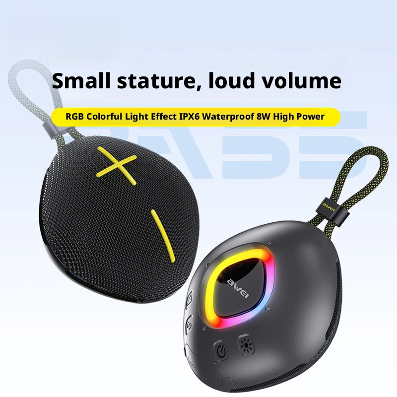 

Портативная Bluetooth-колонка с защитой от воды IPX7, уличная колонка с RGB-подсветкой, стерео, беспроводная Bluetooth-колонка