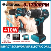 Electric Goddess DDF487 410W Cordless Electric Impact Drill LED Brushless Driver Rechargeable Power Drill For Makita 18V Battery