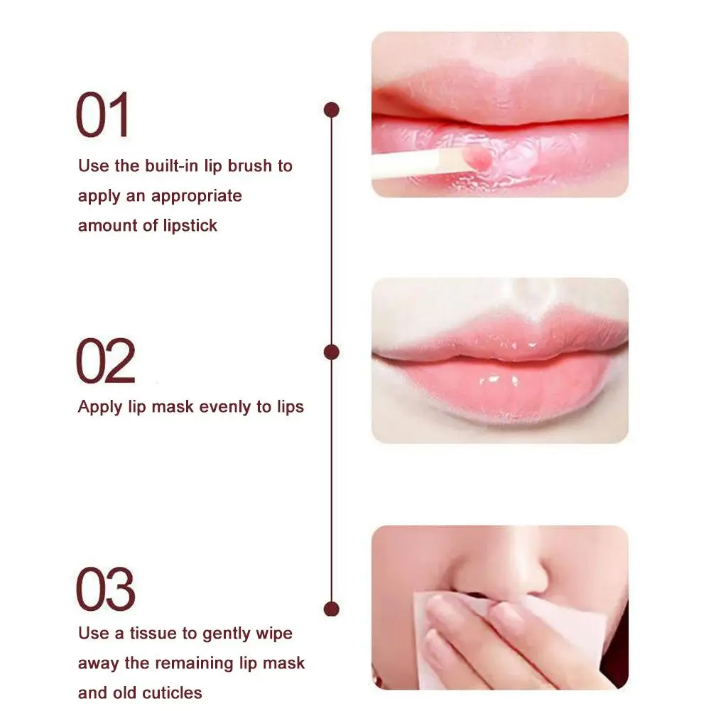 1pcs Cute Lip Mask Sleeping Lip Mask Night Sleeping Cream Lip Moisturizing Maintenance Bleach Gloss Balm Lip Care