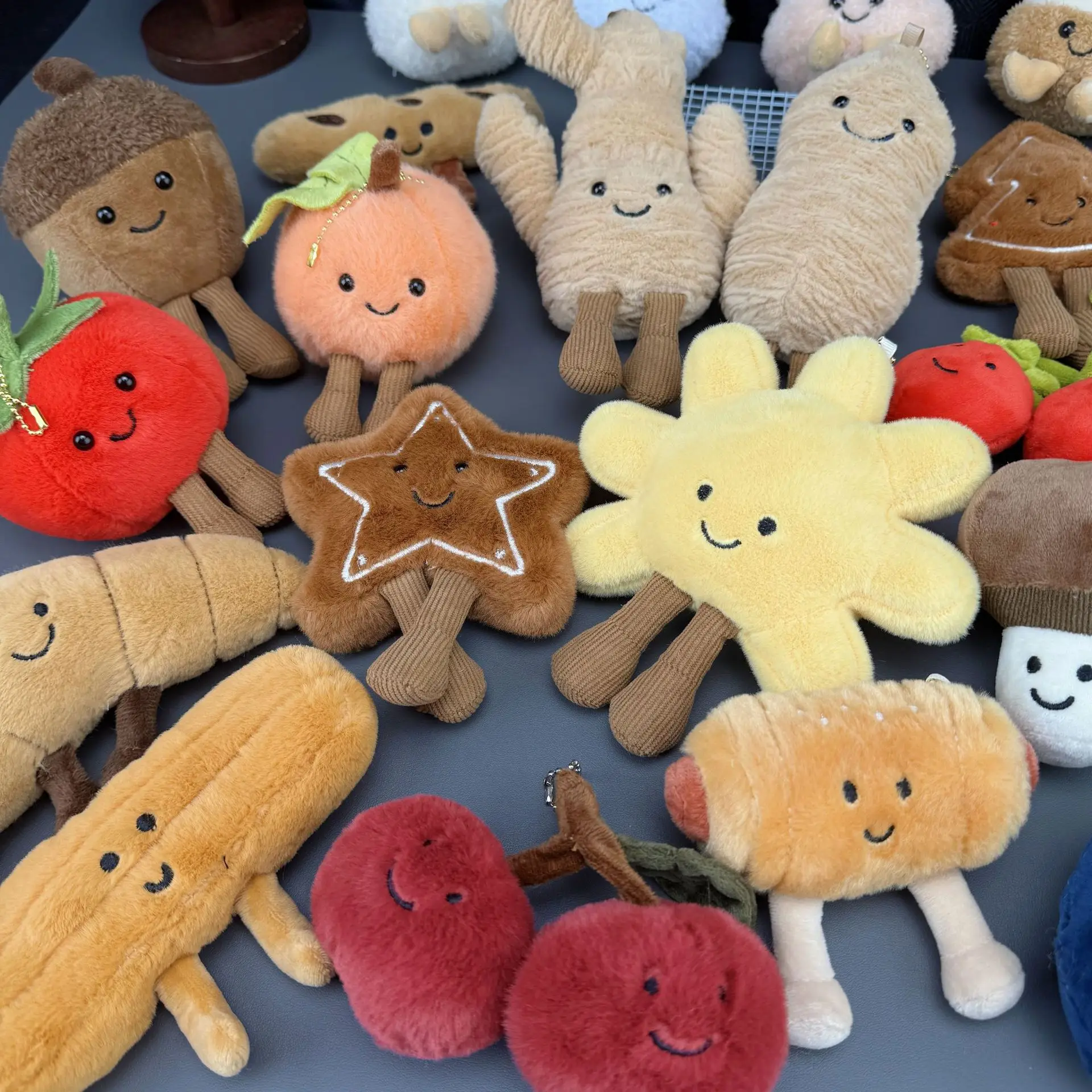 30 Style Cartoon Food Fillers Toy Emotions Food Bread Toast Series Breakfast Dolls Fun Decorations Soothing Dolls Christmas Gift