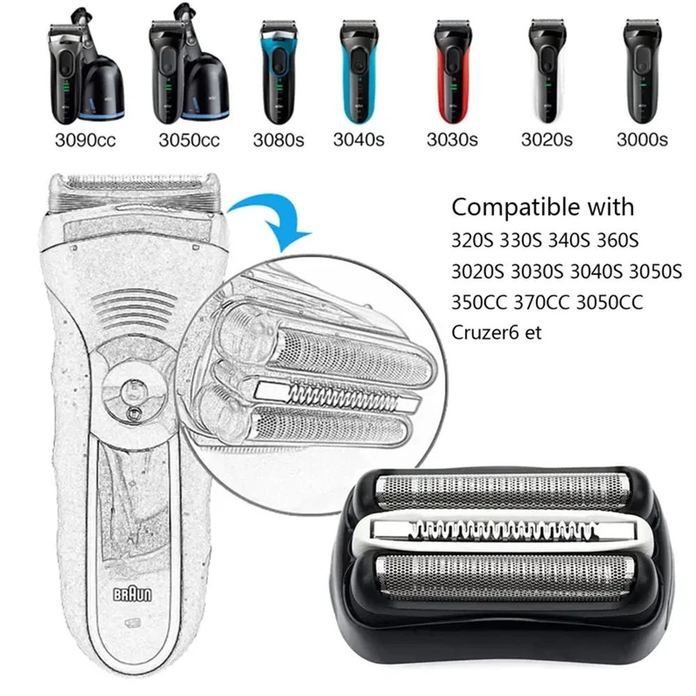 Braun-Series 3-Electric Shaver Replacement Head ProSkin Electric Shavers Kit HOT