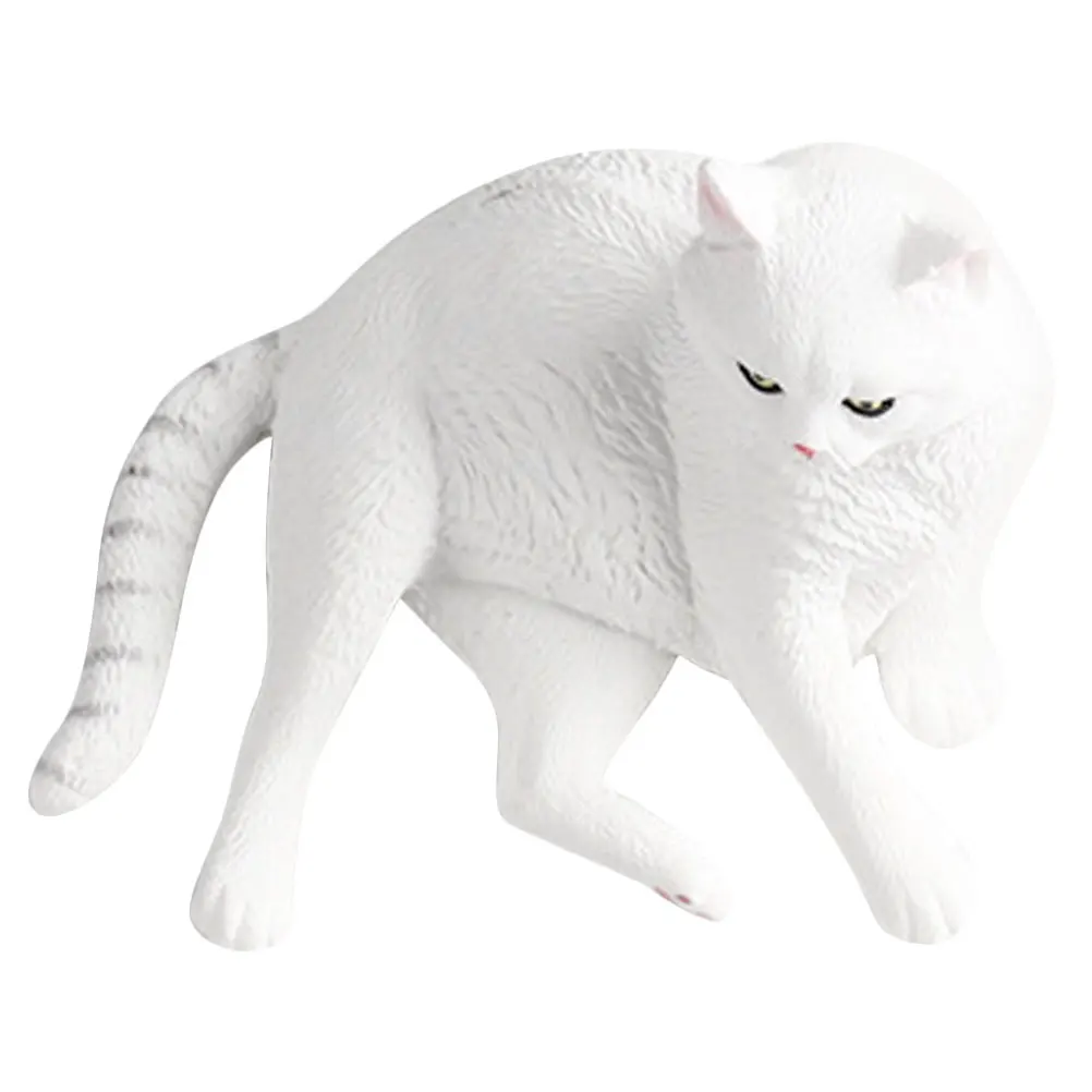 

Cat Statue Durable Plastic Exquisite Craft Christmas Festival Ornament Small Lovely Cat Garden Decor Kitten Statue Decor