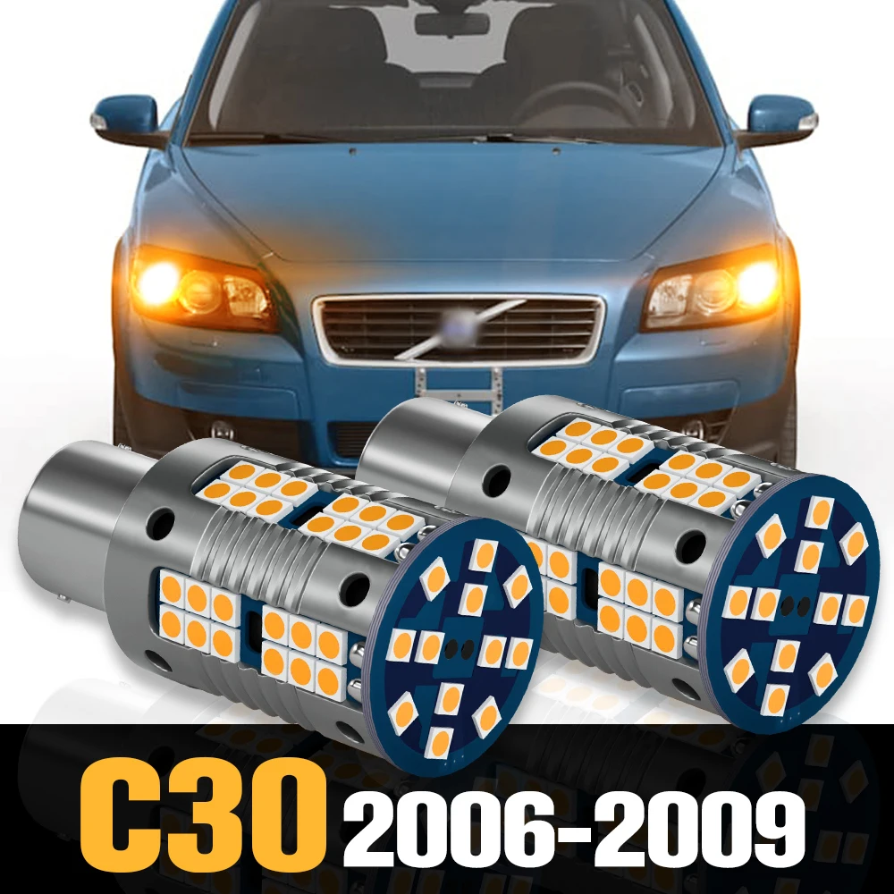 

2pcs Canbus LED Front Turn Signal Light Lamp Accessories For Volvo C30 2006 2007 2008 2009