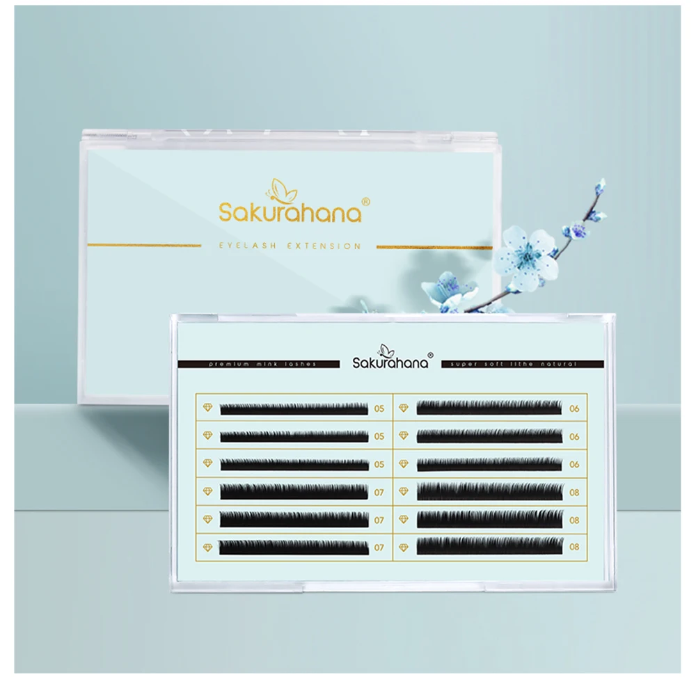 SAKURAHANA Untere Wimpern 0,07/0,10 Natürliche weiche untere klassische falsche Wimpernverlängerung B/C Curl 5-7 mm kurze Größen unter den Wimpern – Detail 8