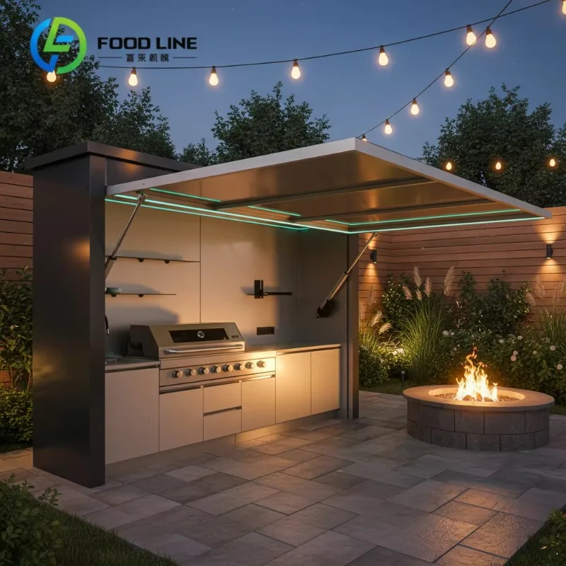 Aluminium Kitchen Cabinet Outdoor Best Outdoor Kitchen Designs Outdoor Bbq Modular Kitchen Roof Remote Customized
