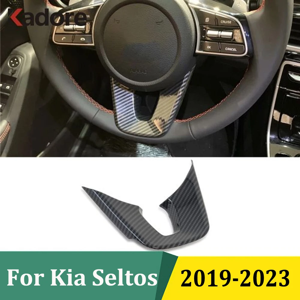 

For KIA SELTOS 2019 2020 2021 2022 2023 Steering Wheel Protective Cover Trim Sticker Car-styling Interior Accessories