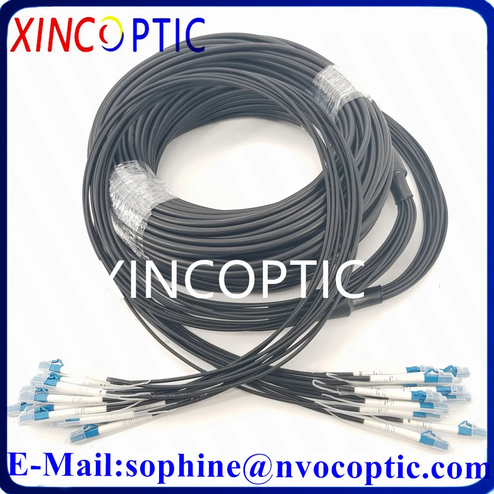 

12F Singlemode 12C SMF 50Meter 6.0mm 12Core G657A Outdoor DVI LCUPC-LC/ST/FC/SC Waterproof FTTA Armored Fiber Patch Cord Cable