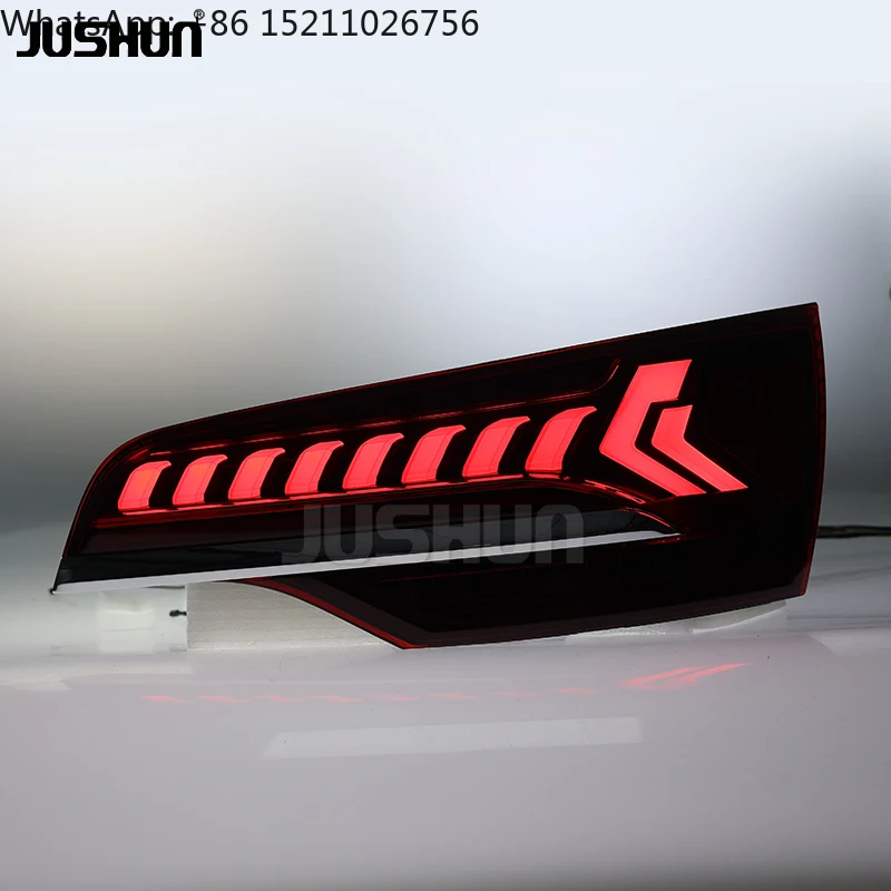 

Задний фонарь JUSHUN для Audi Q7, задние фонари 2006-2015 Q7, светодиодный задний фонарь DRL, стоп-сигнал заднего хода, автомобильный