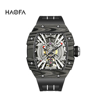 Haofa Luxury Automatic Watch For Men Skeleton Mechanical Sapphire Self-wind Movement Luminous Mens Watch 80H Power Reserve 1906