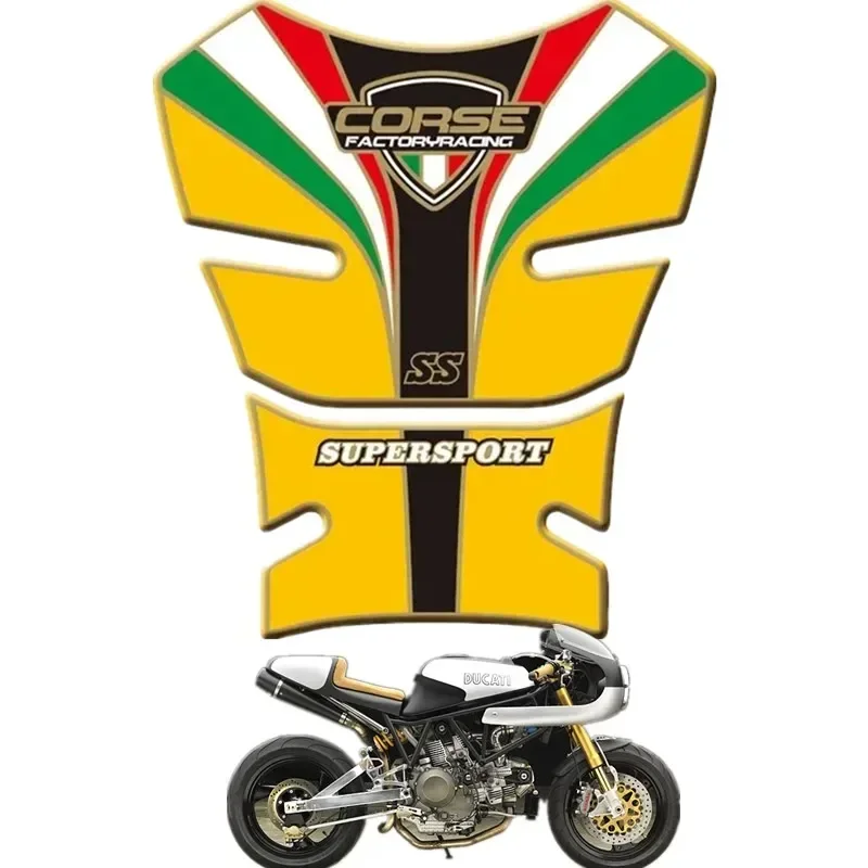 For Ducati SS Supersport 1989 - 1998 Motorcycle Tank Pad Protector 3D Gel Sticker Decal - 1 Accessories