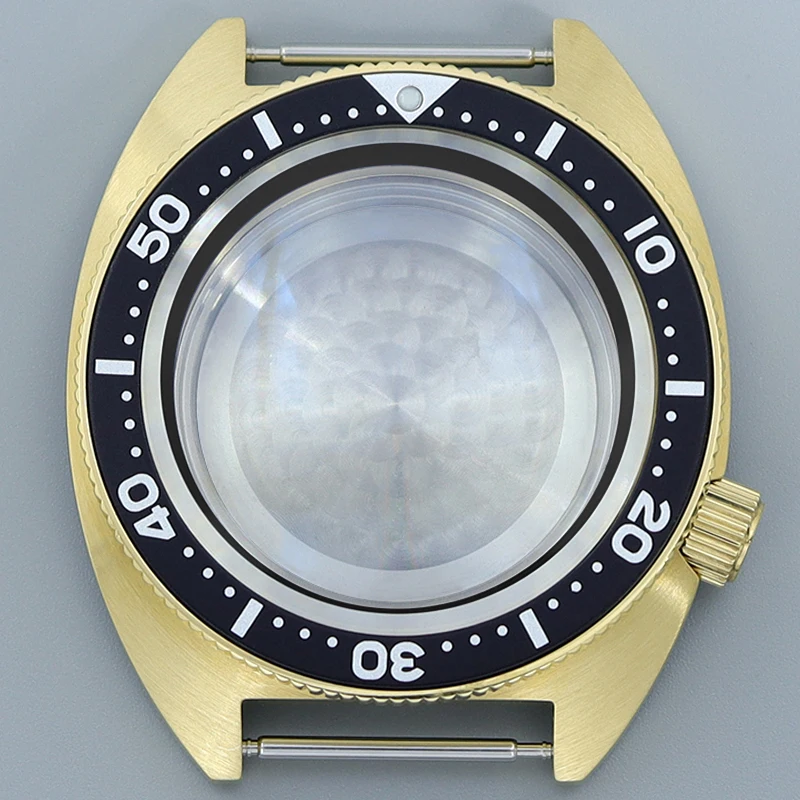 

Gold 41mm Stainless Steel Watch Case Sapphire Glass For Seiko NH35 NH34 NH36 Movement 28.5mmDial With Chapter Ring Modified Part