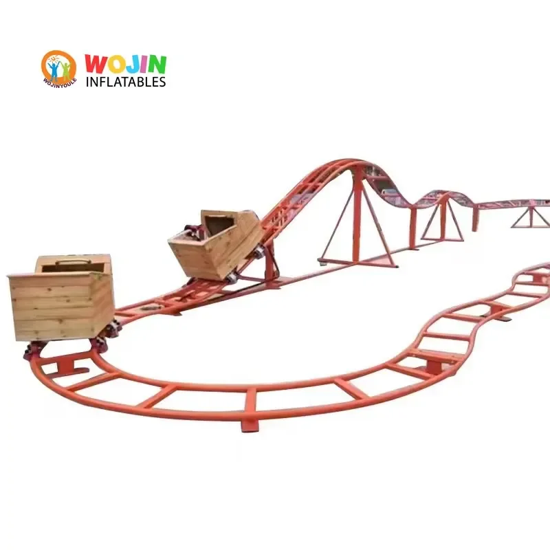 Unpowered Roller Coaster Manpower Driving Big Train Human Power Roller Coaster for Outdoor Amusement Park
