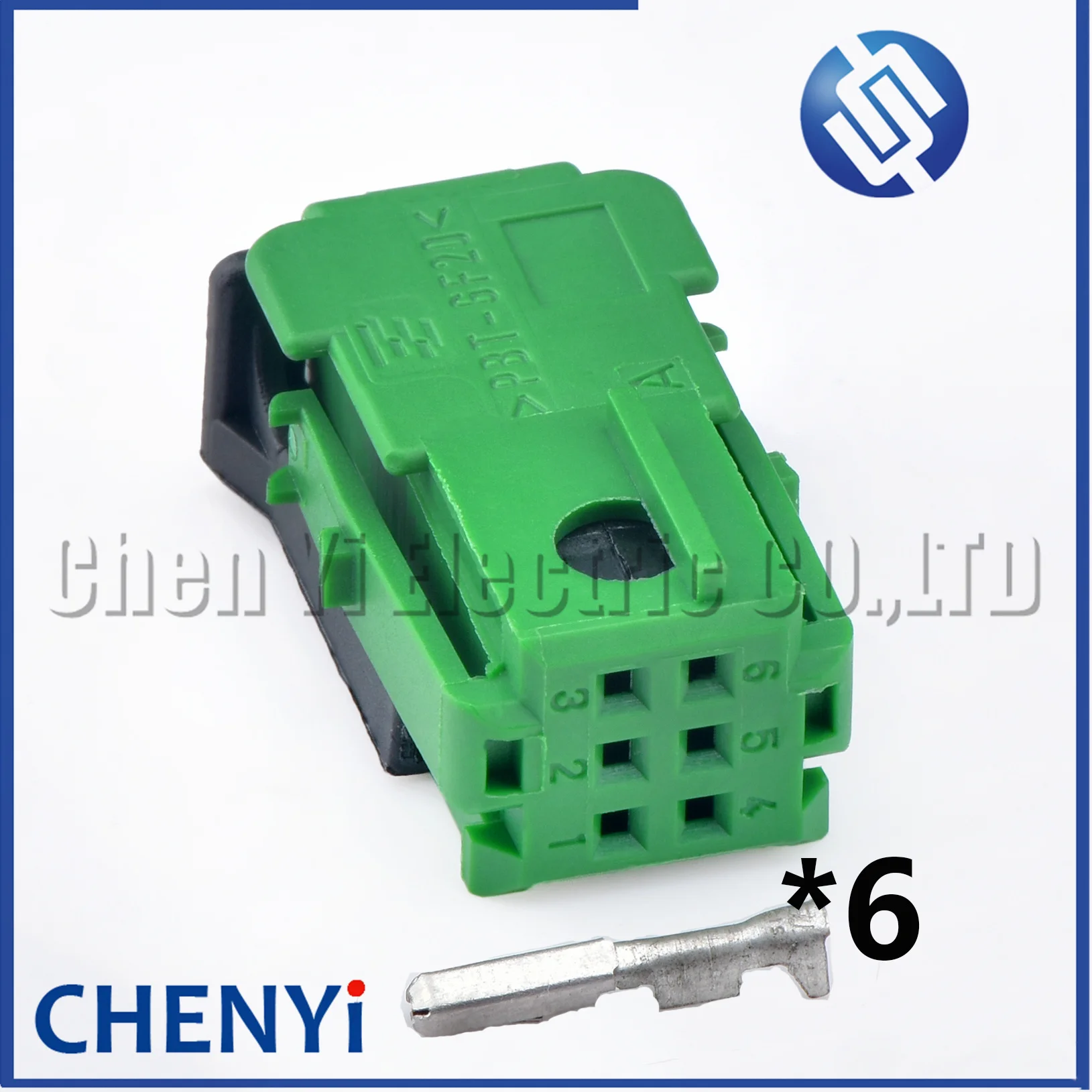 6 Pin Green Automotive connector RD9 RD45 CD player power adapter plug 185311-1 953381-1 953382-3 For PEUGEOT CITROEN