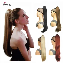 StrongBeauty Claw Clip Ponytail Длинный прямой шиньон Синтетическое наращивание волос