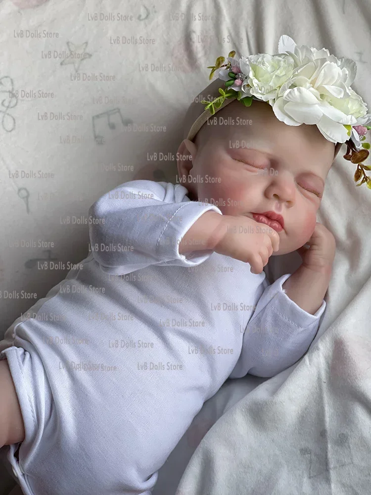 

19inch Reborn Popular Limited Edition Doll Sleeping Loulou Newborn Bebe Lifelike 3D Skin with Visible Vein Cuddly Baby Dolls