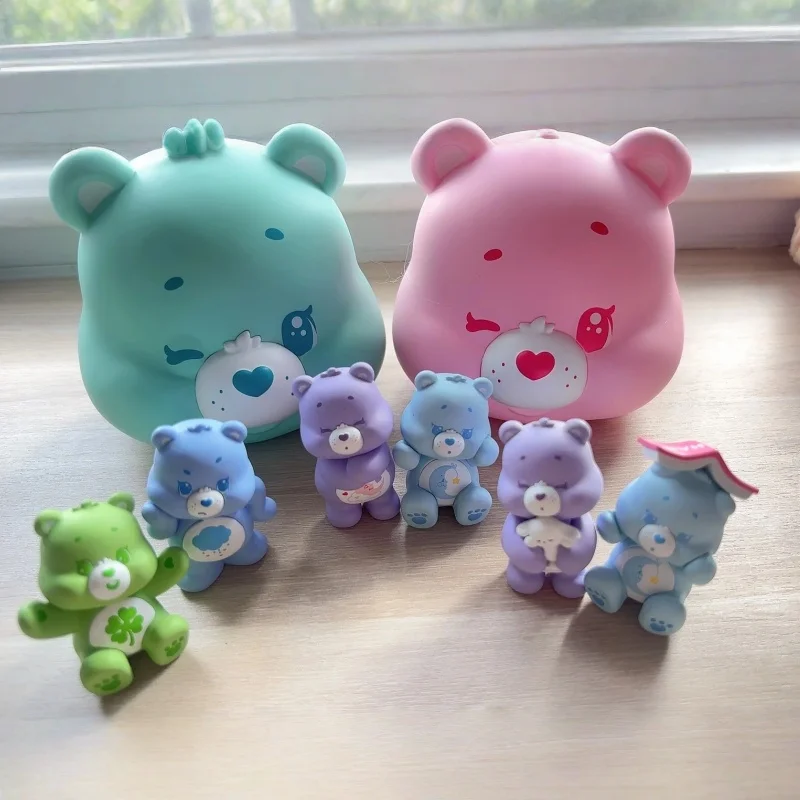 Funism Care Bears Glow Daily Series Bärenkopf Blindbox Niedliche Sammelfigur Heimdekoration Geschenk für Anime-Fans Kinder Sammler