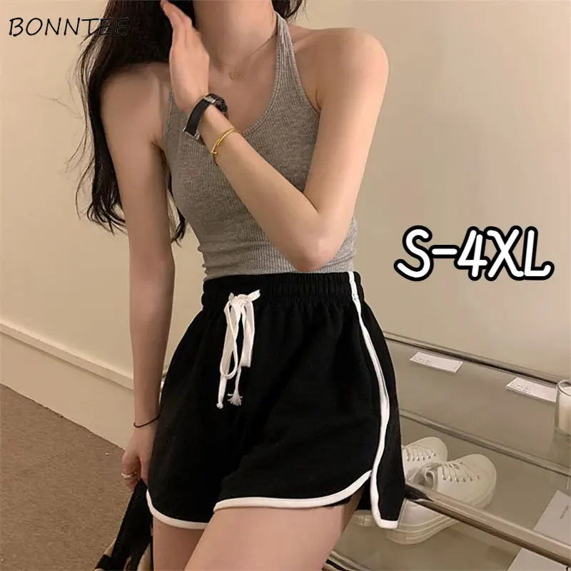 Shorts femmes Style sportif musculation Chic été respirant Hotsweet ample mode étudiant S-4xl décontracté Ins lambrissé à lacets