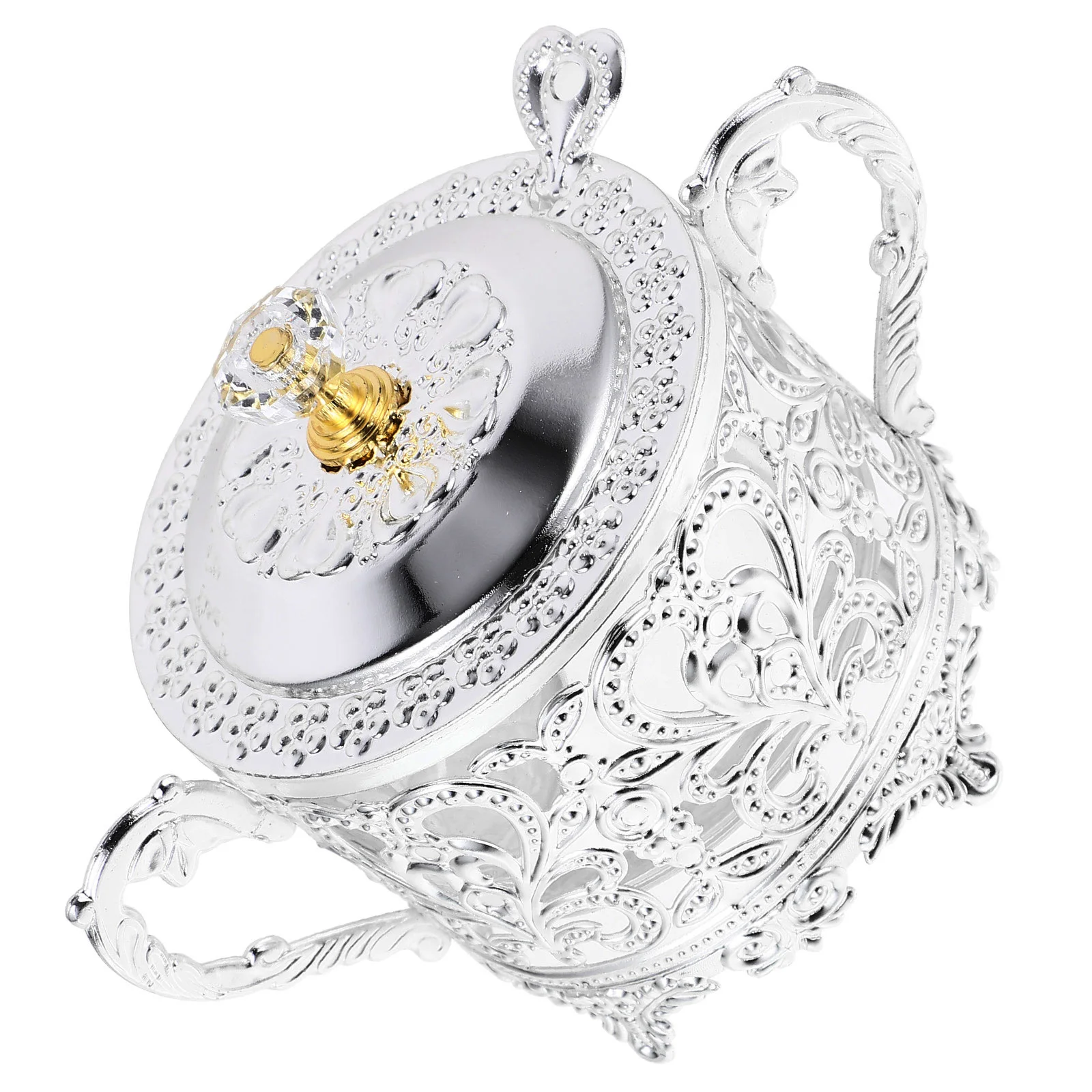 

Iron Seasoning Storage Jar Decorative Container Lid Included for Salt Pepper Sugar Kitchen Spice Organizer